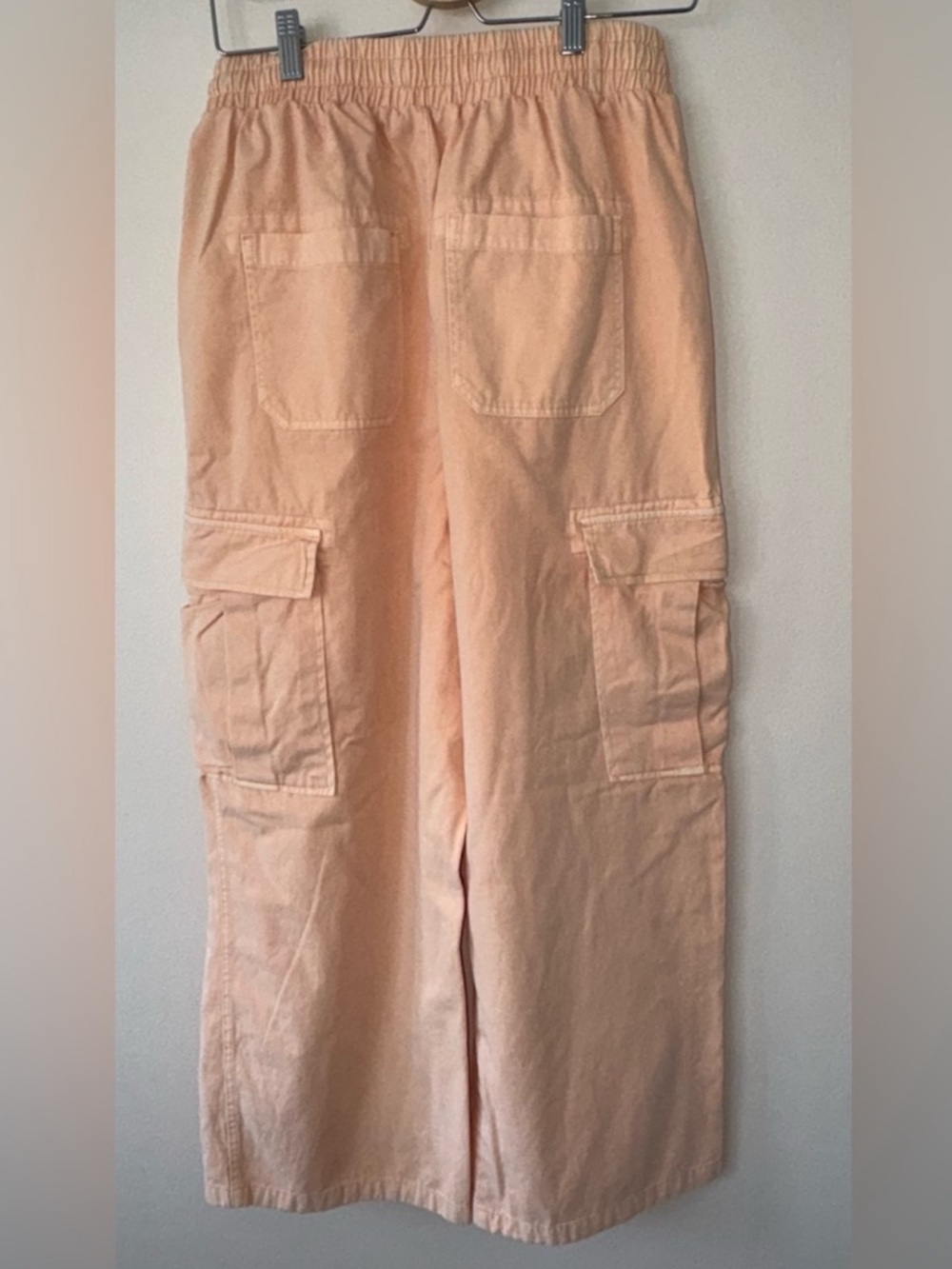 Urban Outfitters Peach Wide Leg High Waist Cargo Pants - Picture 2 of 5